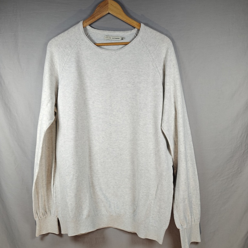 Celio Crewneck Sweater Men's XL Gray Lightweight Knit Casual